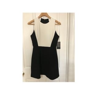 black and white dress